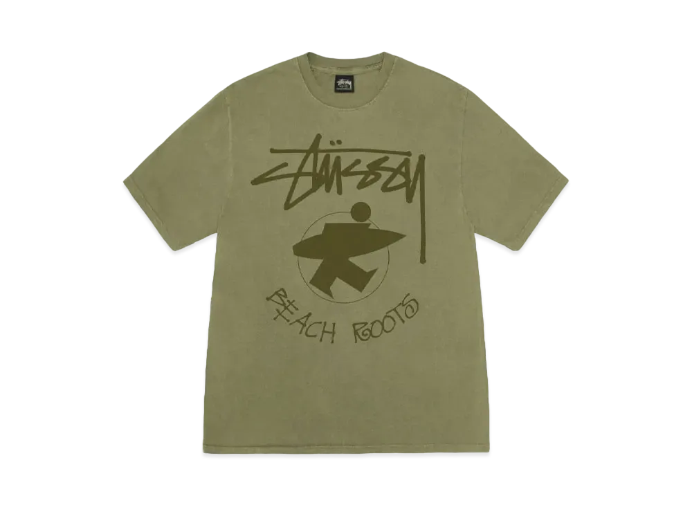 Stussy Beach Roots Tee Pigment Dyed "Olive"