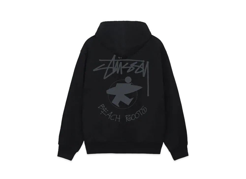 Stussy Beach Roots Zip Hoodie "Black"