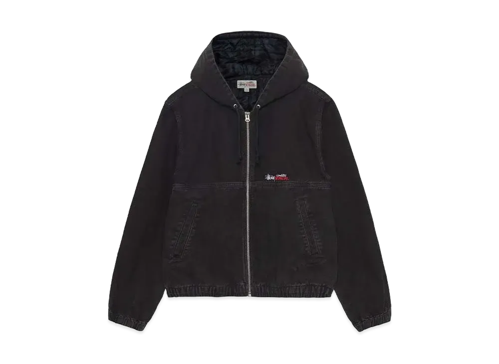 ステューシー ワーク ジャケット インサレーテッド キャンバス "ブラック" (FA24)