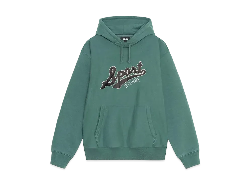 Stussy Satin Patch Oversized Hoodie "Green" (FA24)