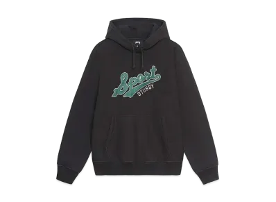 Stussy Satin Patch Oversized Hoodie "Washed Black" (FA24)