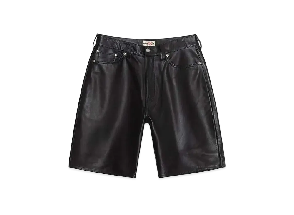 Stussy Big Ol Shorts Leather "Black" (FA24) 112315