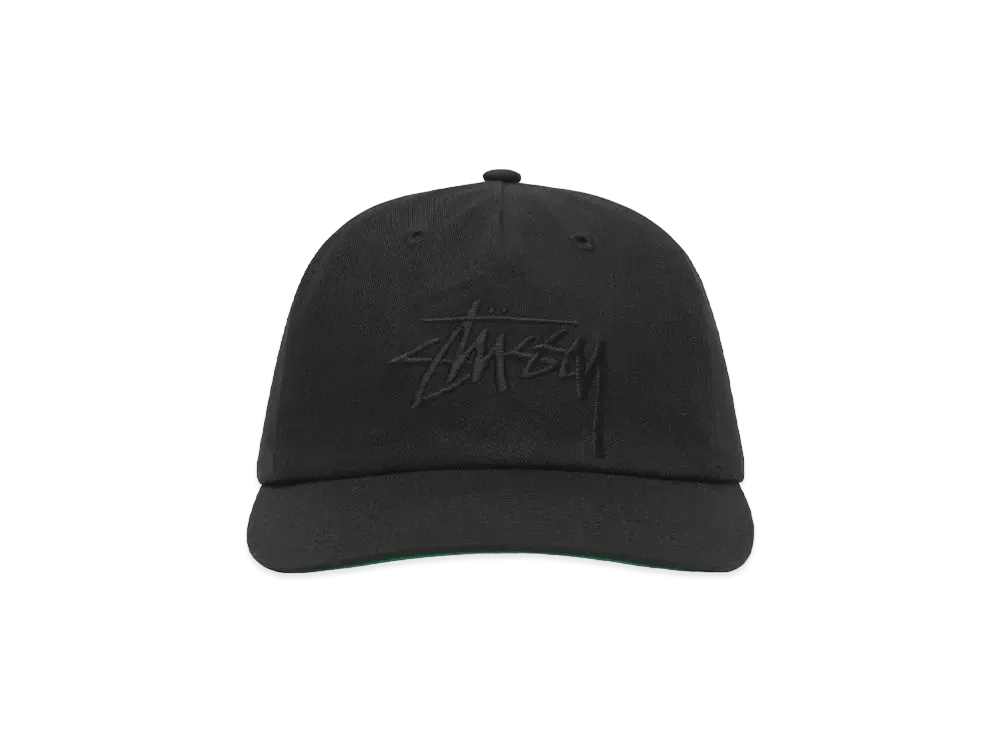 Stussy Big Stock Mid Depth Cap "Black" (FA24)