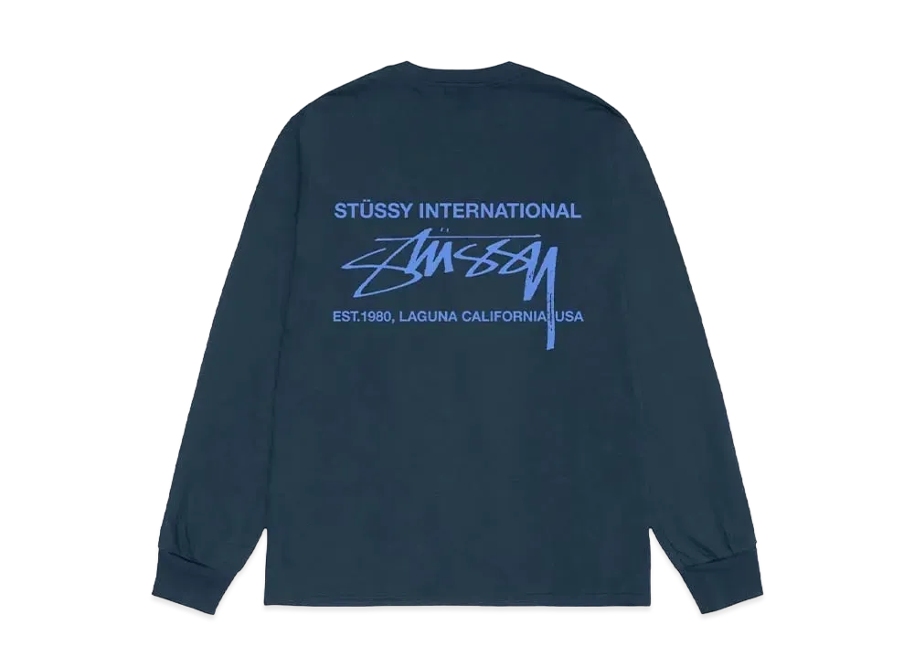 Stussy Smooth Int. LS Tee "Navy" (FA24)