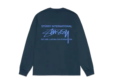 Stussy Smooth Int. LS Tee "Navy" (FA24)