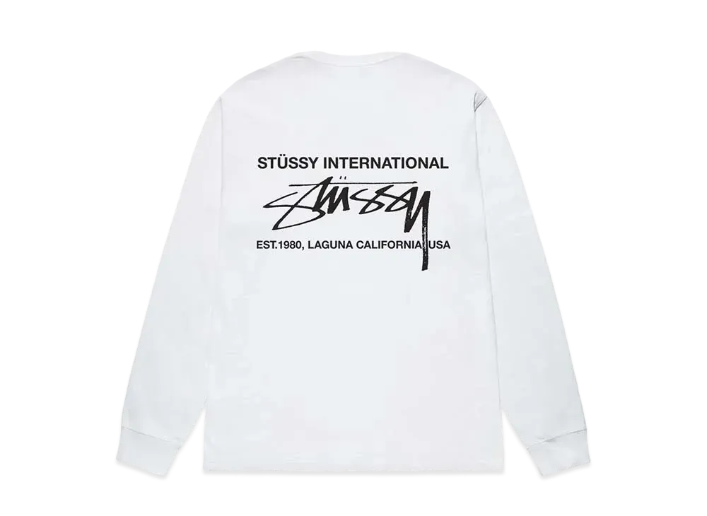Stussy Smooth Int. LS Tee "White" (FA24)