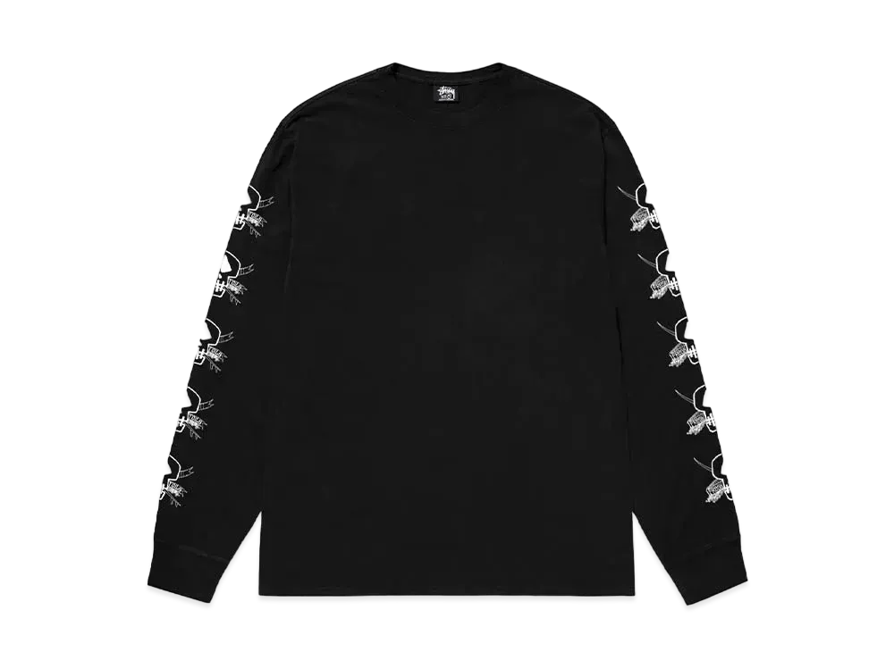 Stussy Foils Pigment Dyed LS Tee "Black" (FA24)