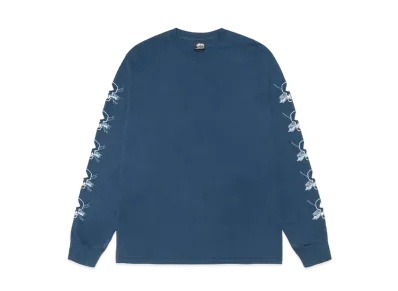 Stussy Foils Pigment Dyed LS Tee "Navy" (FA24)