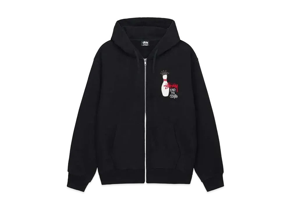 Stussy Kingpin Zip Hoodie "Black" (FA24)