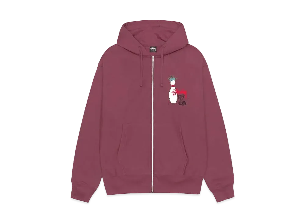 Stussy Kingpin Zip Hoodie "Oxblood" (FA24)