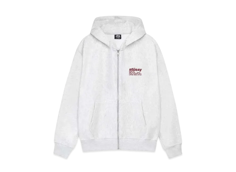 ステューシー DNA ジップ フーディー "アッシュヘザー" (FA24)