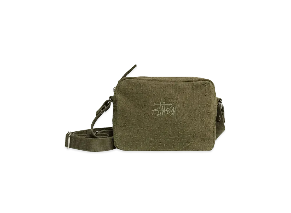 Stussy Needle Punch Side Pouch "Olive" (FA24)