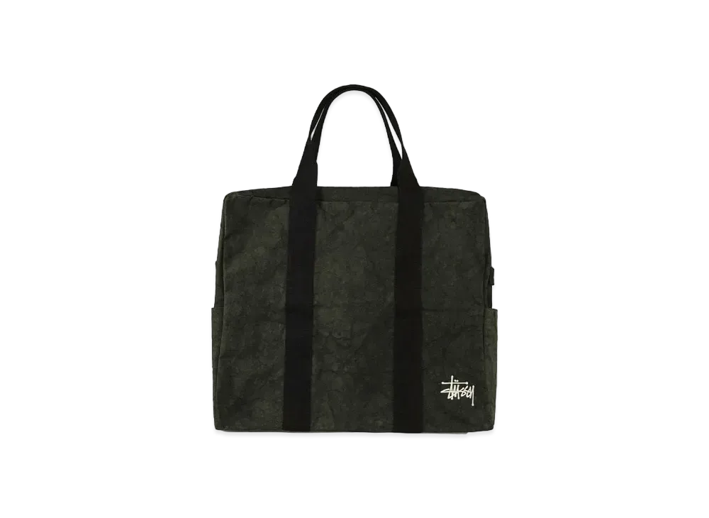 Stussy Canvas Flight Bag "Washed Black" (FA24)