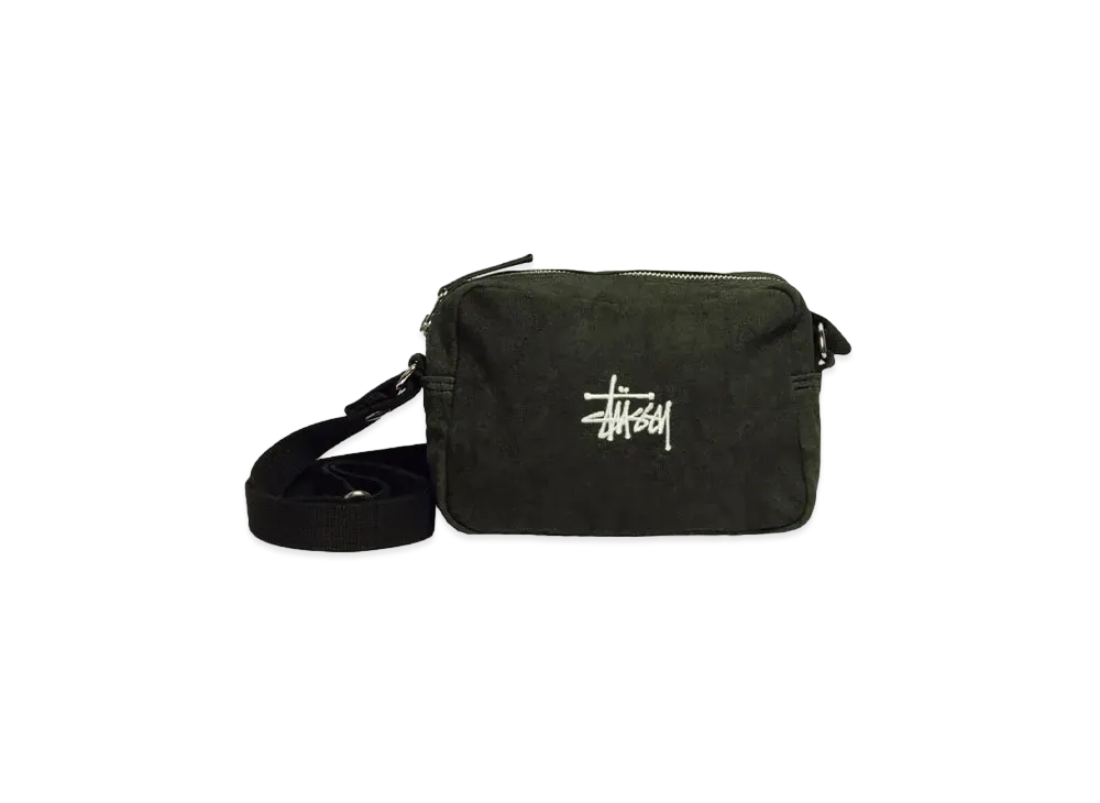 Stussy Canvas Side Pouch "Washed Black" (FA24)