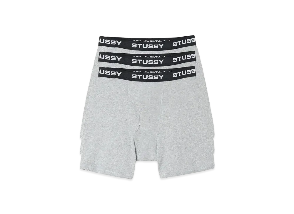 Stussy Boxer Briefs 3 Pack "Grey" (FA24)