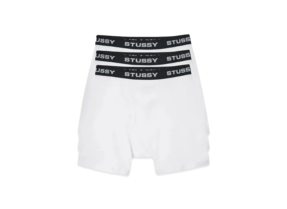 Stussy Boxer Briefs 3 Pack "White" (FA24)