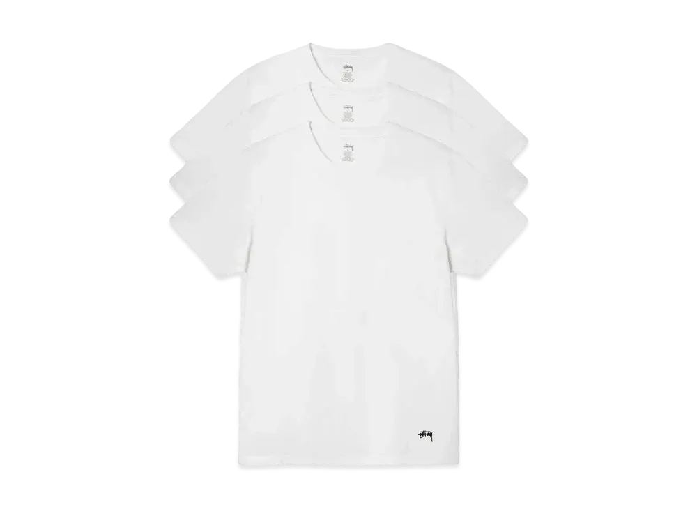 Stussy Undershirt 3 Pack "White" (FA24)
