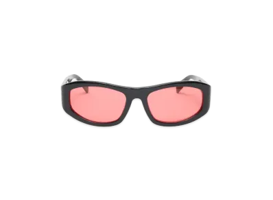 Stussy Landon Sunglasses "Black/Crimson Red Lens" (FA24)