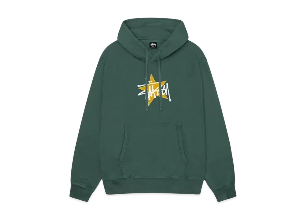 Stussy Star Pigment Dyed Hoodie "Forest"