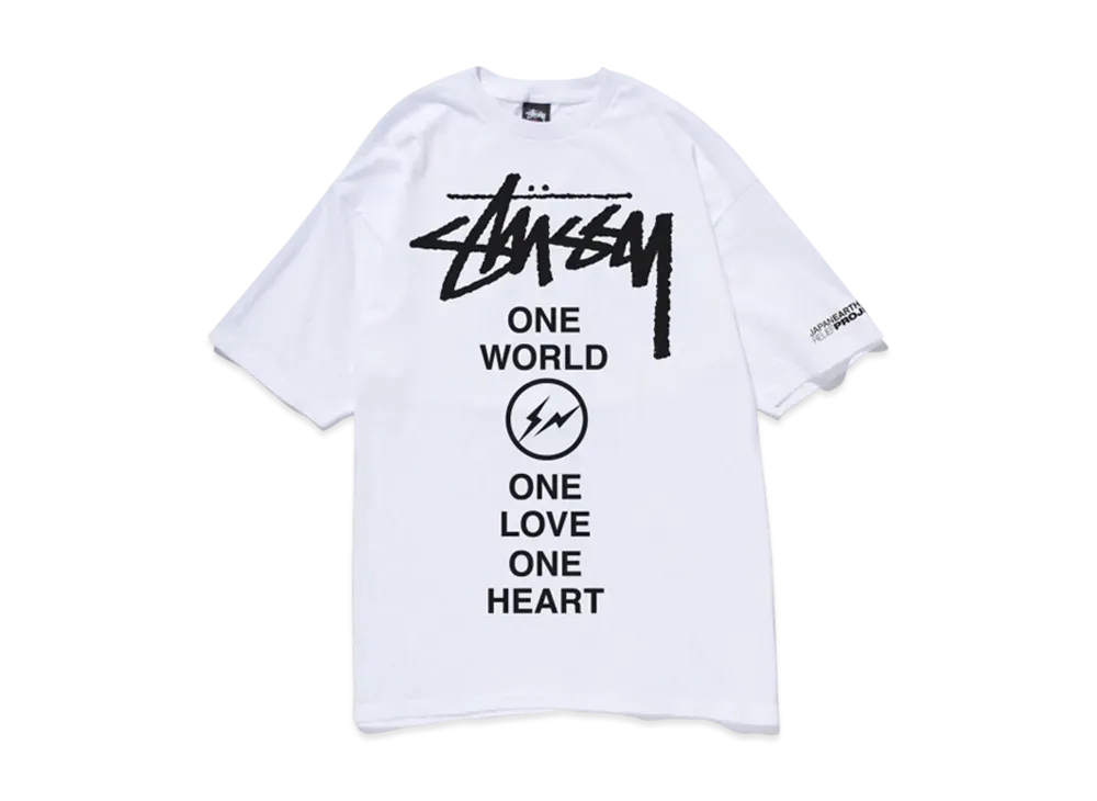 Stussy x Fragment Design One World One Heart Tee "White"