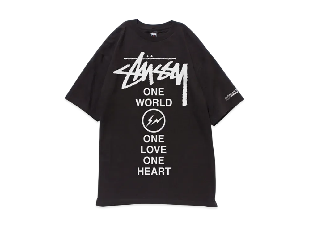 Stussy x Fragment Design One World One Heart Tee "Black"