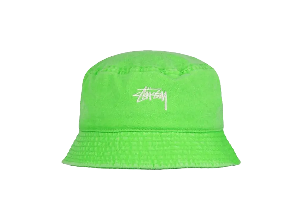 Stussy Washed Stock Bucket Hat "Mint"
