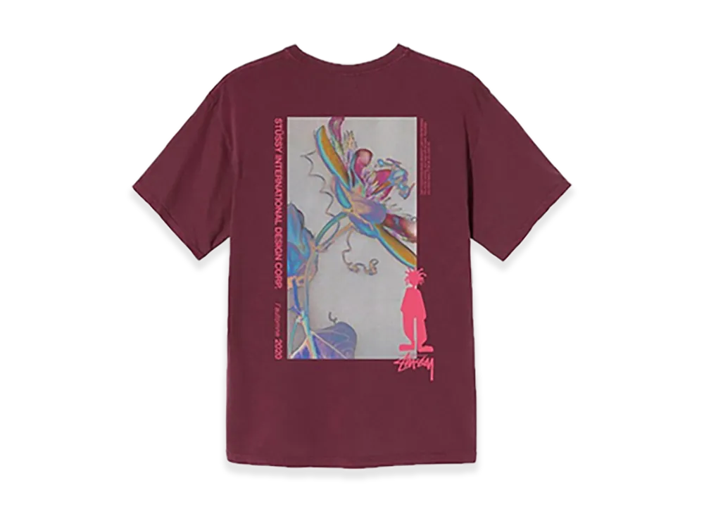 Stussy Delusion Pig Dyed Tee "Burgundy"