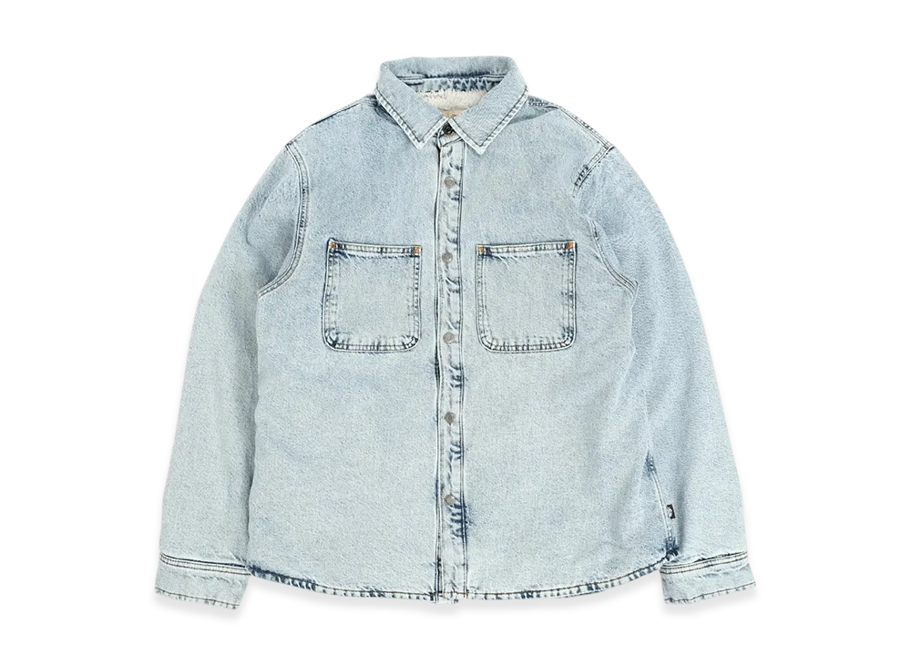 Stussy Sherpa Lined Denim Shirt "Light Blue"