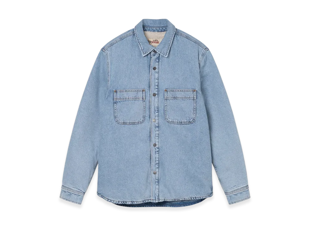 Stussy Sherpa Lined Denim Shirt "Stone Wash"