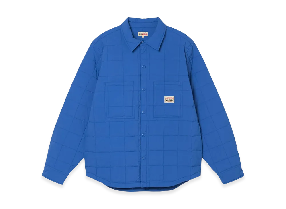 Stussy Quilted Fatigue Shirt "Blue"