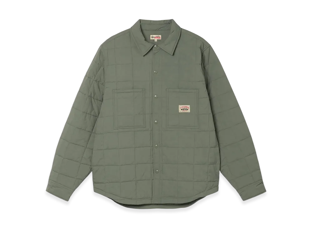 Stussy Quilted Fatigue Shirt "Green"