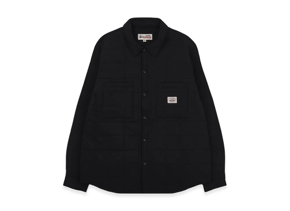 Stussy Quilted Fatigue Shirt "Black"