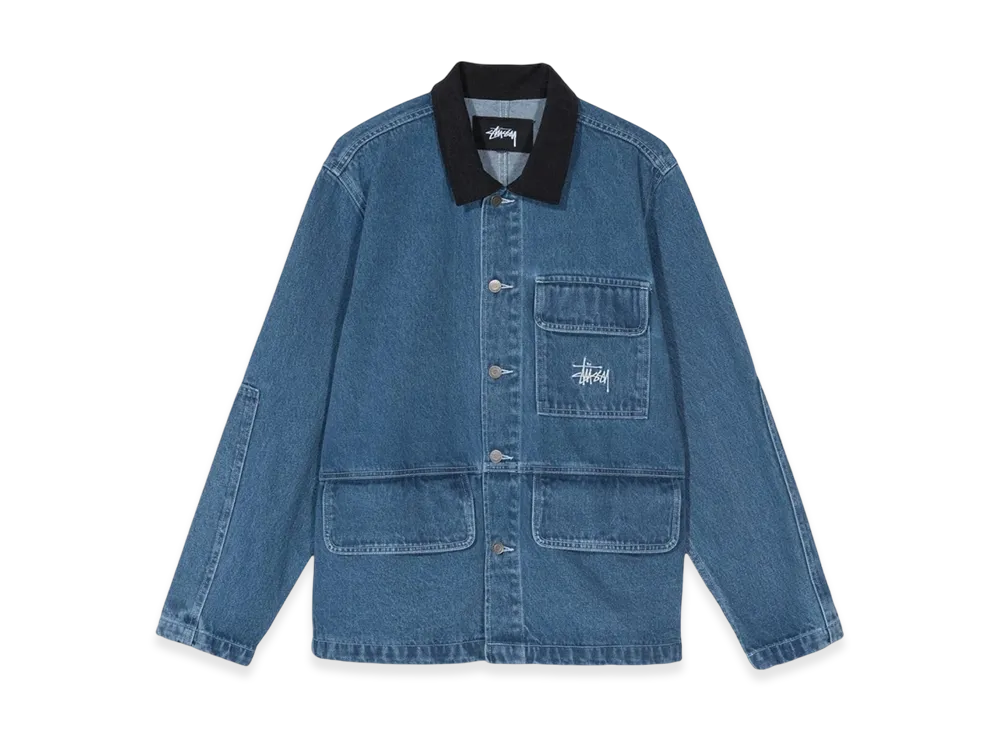 Stussy Denim Chore Coat Blue "Blue/Black"