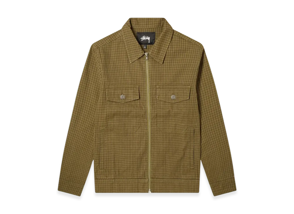 Stussy Check Garage Jacket "Olive"