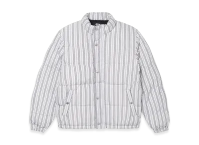 Stussy Stripe Down Puffer Jacket "Bone"