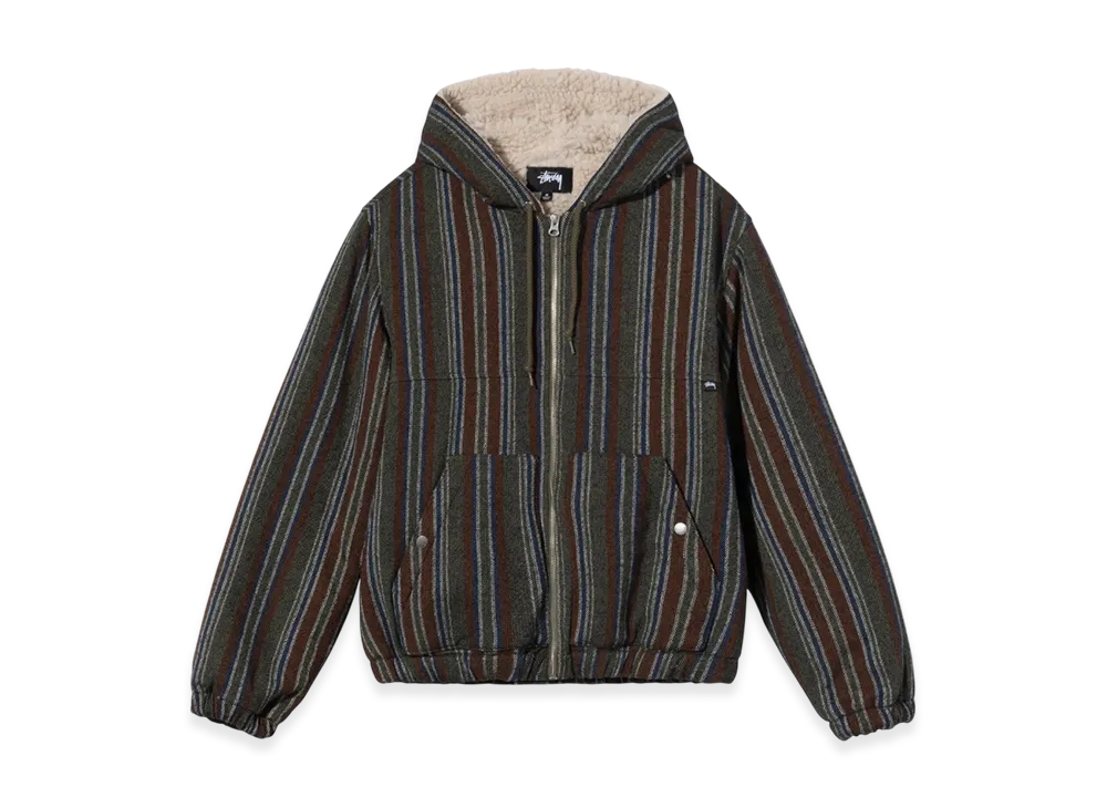 Stussy Wool Stripe Work Jacket "Olive"