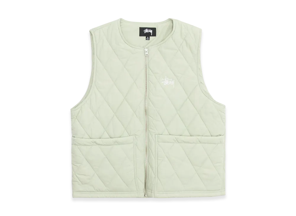 Stussy Diamond Quilted Vest "Sage"