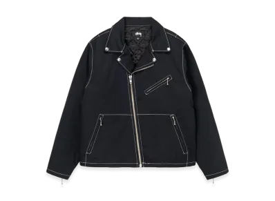 Stussy Twill Moto Zip Jacket "Black"