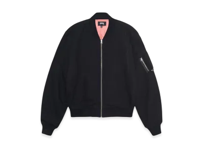 Stussy Linen Beach Bomber "BLACK"