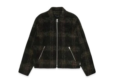 Stussy Mohair Club Jacket "Olive Plaid"