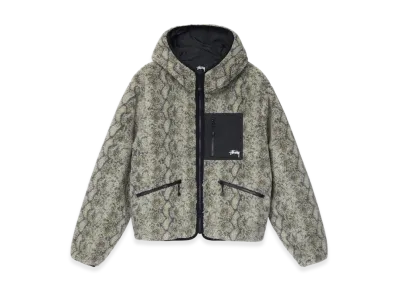 Stussy Snake Jacquard Sherpa Jacket "Grey"