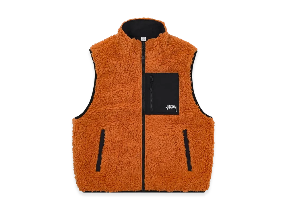 Stussy Sherpa Vest "Orange"