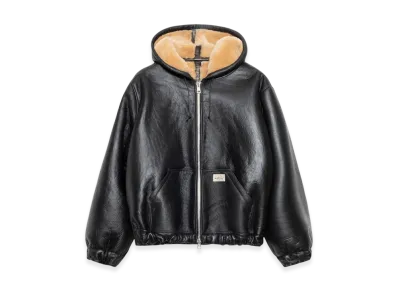 Stussy x Our Legacy Work Shop Reversible Shearling Zip Hoodie "Cappuccino"