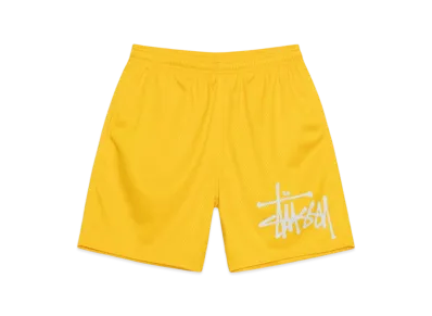 Stussy Big Basic Mesh Shorts "Sulphur"