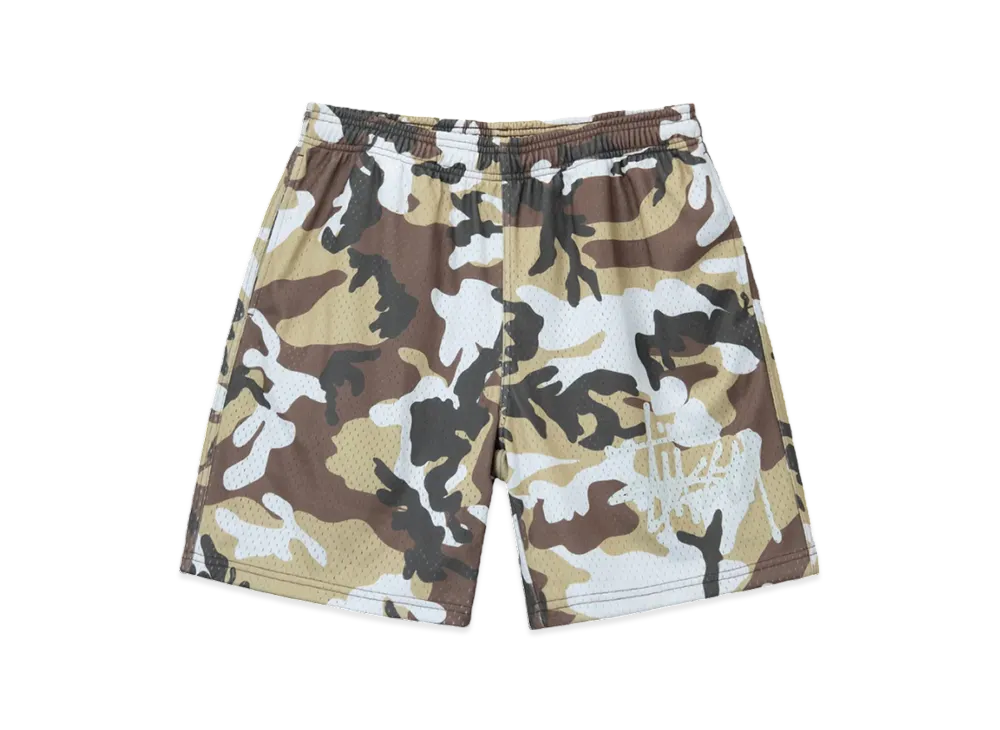 Stussy Big Basic Mesh Shorts "Brown Camo"