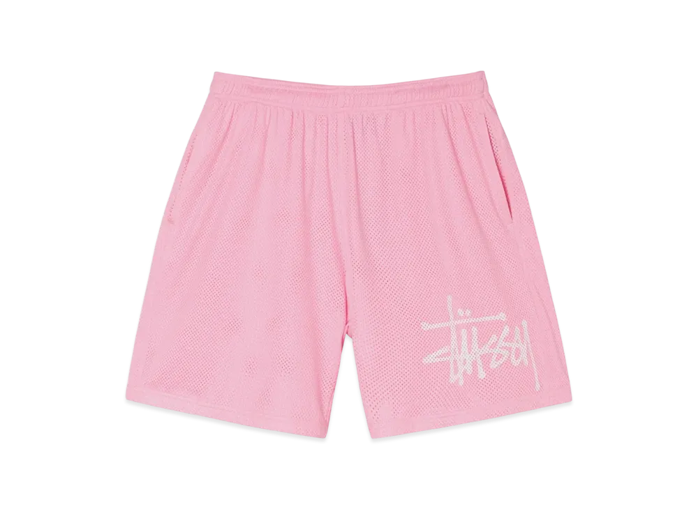Stussy Big Basic Mesh Shorts "Pink"