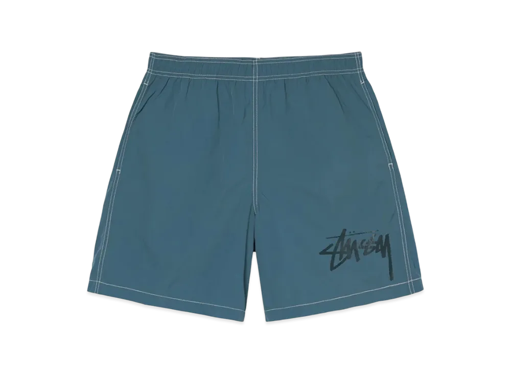 Stussy Big Stock Nylon Shorts "Atlantic"