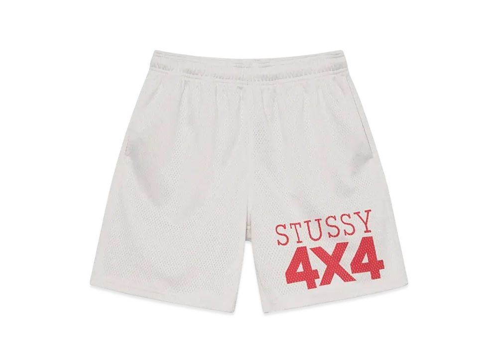 Stussy 4x4 Mesh Shorts "Bone"