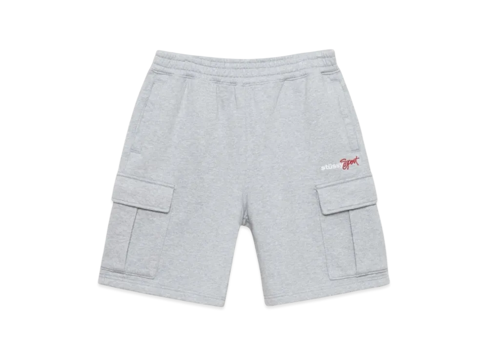 Stussy Cargo Fleece Shorts "Grey Heather"