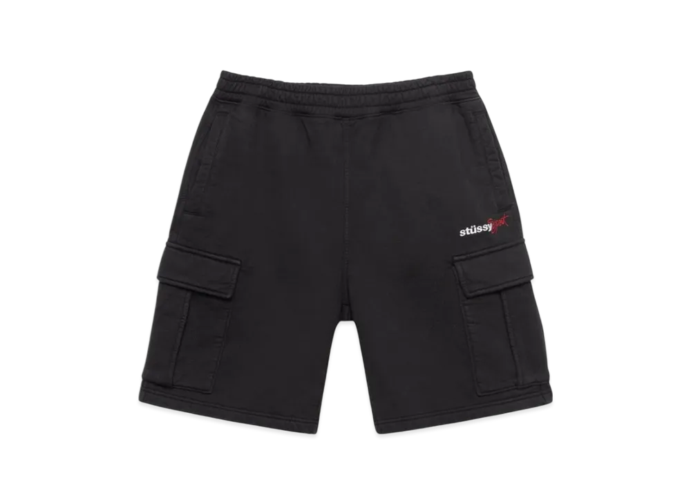 Stussy Cargo Fleece Shorts "Black"